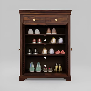 ชั้นวางรองเท้าไม้จริง Jodhpuri Woods Perfect Homes สีน้ำตาล 4 ชั้น ประกอบสำเร็จพร้อมใช้งาน โครงสร้างแข็งแรงทนทาน - Product Image 3