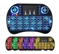 Nuevo Teclado Mecánico Inalámbrico Portátil I8 con Diseño Personalizado, Retroiluminación LED RGB, USB, 2.4GHz, Mini, de Plástico, con 12 Meses de Garantía, para Smart TV Android