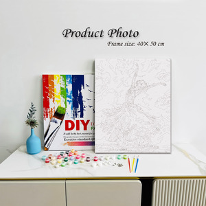 Ballet Dancer Canvas <b>Paint</b> <b>by</b> <b>Numbers</b> Kit Rectangle Modern Art Handmade DIY Oil Painting <b>for</b> <b>Adults</b> Kids No Skill Needed - Product Image 2
