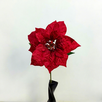 Fleurs de Noël artificielles en poinsettia, directement de l'usine, pour décorations d'arbre de Noël et décorations de table à la maison