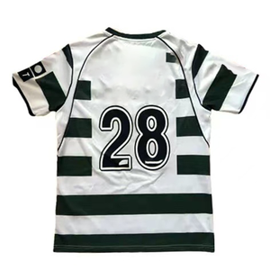 เสื้อฟุตบอลแขนสั้นฤดูร้อน Lisb 2001 03 ชุดเหย้าสไตล์เรโทรสำหรับสโมสรโปรตุเกส สำหรับการแข่งขันกีฬา - Product Image 1