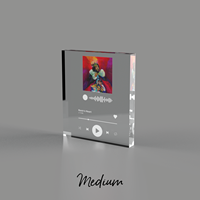 Présentoir pliable moderne en acrylique pour plaques de chansons, idéal pour une présentation élégante et unique de chansons