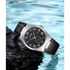 Montre à quartz pour homme, en cuir, légère, mouvement à quartz, grand cadran de 39,2 mm, calendrier sportif, vente en gros - Product Image 5