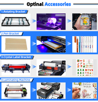 Nouvelle machine d'impression 3D à plat UV grand format automatique 60*90cm avec 4 têtes d'impression I3200, fabriquée en Chine, garantie 2 ans