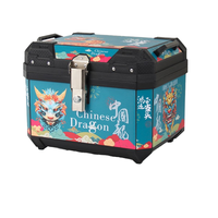 PP 45L coffre de moto universel moto Top Case queue boîte de rangement Topcase sac avec doublure en plastique motos queue boîte