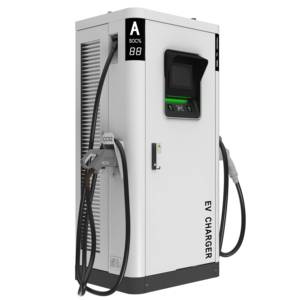 NUEVA Estación de Carga Rápida para Vehículos Eléctricos de 60KW con Doble Conector DC, CCS1, CCS2, CHAdeMO, Certificación <span class=keywords><strong>TUV</strong></span> <span class=keywords><strong>SUD</strong></span>, IP54 - Product Image 1