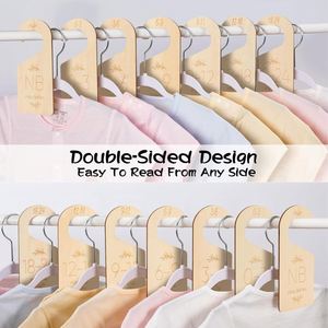 Divisores de Armario para Bebés de Madera Ecológica al por Mayor, Encantadores Organizadores de Ropa Infantil, Estilos Personalizados para Decoración de Guardería - Product Image 3