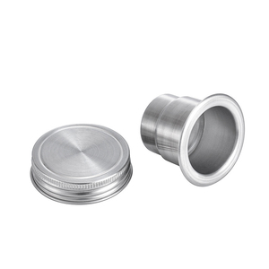 Couvre-<span class=keywords><strong>salade</strong></span> en acier inoxydable de qualité alimentaire à large ouverture avec couvercle à double spirale pour bocal Mason de 70 mm et 86 mm - Product Image 4