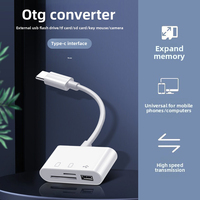 Lector de Tarjetas Multi Interfaz USB C OTG, Adaptador de Tarjetas de Memoria SD TF, Compatible con Tablets y Móviles Android