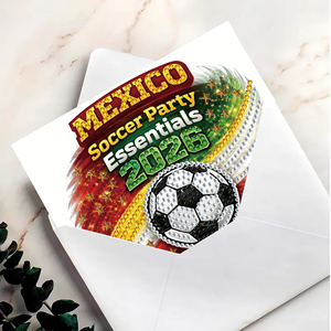 Tarjetas de Felicitación con Diamantes DIY - Artículos para Fiestas de Fútbol, Tarjetas del Torneo de Fútbol de América del Norte 2026 - Product Image 4