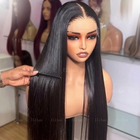 Peluca de Cabello Humano Natural con Encaje Frontal Completo de 13x6 de Oreja a Oreja, Lista para Usar, con Encaje Pre-Cortado de 13x6 HD Transparente, Sin Pegamento, para Mujeres