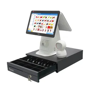 POS-G156 15 polegadas tudo em uma máquina inteligente POS Touch Screen System com impressora Pos