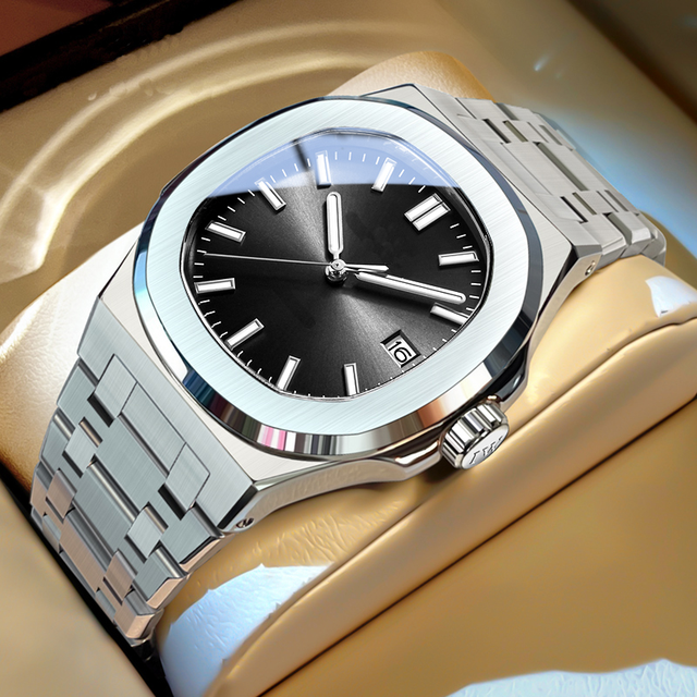 Hot Selling Top Brand Men's Watch Waterproof Stainless Steel Ultra-thin Hour Fashionable Quartz Watch