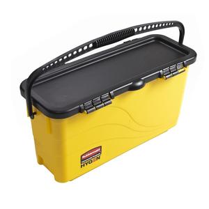 Desinfektionseimer Mit Sieb Für Mikrofas-Flachwischmopps, Gelb - Product Image 1