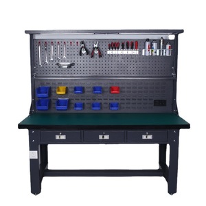 Nouvelle table <span class=keywords><strong>de</strong></span> travail moderne en acier laminé à froid, électrostatique et antistatique, robuste, pour atelier, réparation, assemblage, installation et laboratoire - Product Image 1