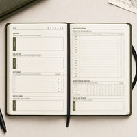 LABON Agenda de Discipline Personnalisé 2027 2028 A5 B5, Journal à Couverture Rigide, Suivi des Habitudes, Système d'Objectifs, Carnet de Productivité Quotidienne