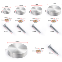 Vis à tête ronde en verre brillant doré décoratif de 10 mm et 12 mm, vis à tête en cuivre pour miroir