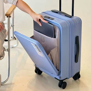 <span class=keywords><strong>Valise</strong></span> rigide à roulettes avec poignée souple, serrure à clé TSA, imperméable, ouverture frontale - Product Image 5