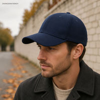 Casquette de baseball classique à 6 panneaux bleu marine, fabrication directe d'usine, OEM, ODM, broderie de logo personnalisée, production en gros