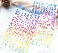 Glitter Cursive Alphabet Letter Stickers, 1-Inch, 50-count, Black