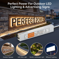 Alimentation LED étanche IP67 LEYU LDV-30-24 30W 24V 1.25A, convertisseur AC/DC ultra-plat à sortie unique pour extérieur