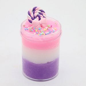 2019 Trending Educational Kid Toys Colors Rainbow Crystal Mud DIY Lollipop Cotton Silk <b>Slime</b> - Product Image 5