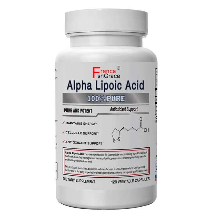 Antioxiderende Ondersteuning 100% Pure En Krachtige 120 Plantaardige Capsules Alfa-Liponzuur