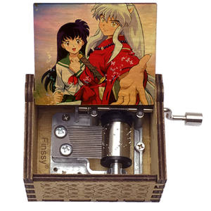 Caja Musical <span class=keywords><strong>de</strong></span> Madera con Manivela, Tema <span class=keywords><strong>de</strong></span> Canción <span class=keywords><strong>de</strong></span> Inuyasha, Regalo <span class=keywords><strong>de</strong></span> Navidad para Niños y Amigos - Product Image 1
