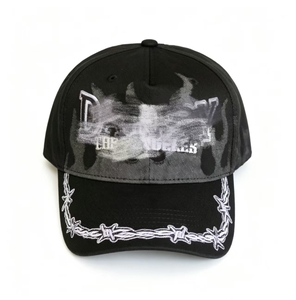 หมวกแก๊ป 5 แผง ผ้าทวิลล์ แต่งคริสตัล ปักโลโก้ ประดับเพชร สีดำ รุ่น Thirty One Hat Gorras G5 หมวก Snapback แบบมหาวิทยาลัย - Product Image 5