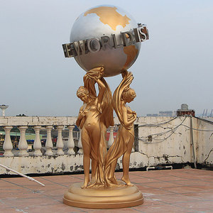 Escultura Artística Cuadrada para Exteriores, Decoración de Mitología Griega, Gracia, Misericordia, Tres Diosas Sosteniendo la Palabra, Estatua Hecha a Mano de Resina y Fibra de Vidrio - Product Image 3