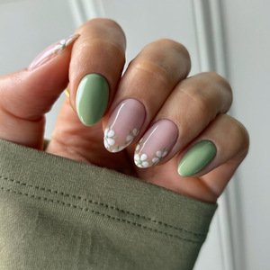 Venta al por mayor 24 unids/set almendra verde <span class=keywords><strong>rosa</strong></span> flor prensa <span class=keywords><strong>palo</strong></span> en <span class=keywords><strong>uñas</strong></span> vendedor puntas falsas <span class=keywords><strong>uñas</strong></span> Prensa en <span class=keywords><strong>uñas</strong></span> - Product Image 1