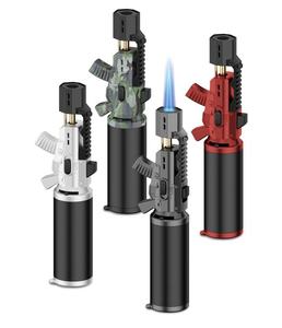 Hoge Kwaliteit Verstelbare Butaan Zaklamp Aansteker Winddicht Metaal <span class=keywords><strong>Mini</strong></span> Aansteker Voor Roken Bbq Kaarsen Keuken Gebruik-Logo Verpakking - Product Image 1