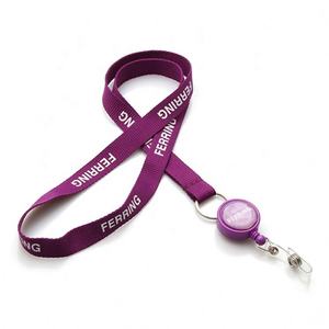 Longe personnalisée rétractable avec logo imprimé à des prix abordables en gros avec porte-badge pour carte d'identité - Product Image 3