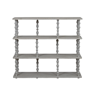 Nordique style Français en bois massif rustique vieux pin blanc lumière <span class=keywords><strong>couleur</strong></span> patinée 4 étages étagère présentoir - Product Image 1