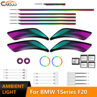 Kit d'éclairage d'ambiance intérieur de voiture 64 couleurs F20 pour BMW Série 1 F20 2011-2018 M140i M135i 118i 120i, éclairage LED automatique