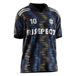 เสื้อฟุตบอลคอปกโปโลแบบกระดุมเดียว พร้อมผ้าตาข่ายระบายความชื้น ผ้าถักแห้งเร็ว และตัวเลือกวัสดุแบบกำหนดเอง - Product Image 5
