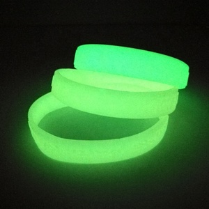 ファッションロゴカスタムプリントプロモーションレッドブルーセグメント2色広告デボスイエスチャーリーシリコンリストバンドブレスレット - Product Image 3