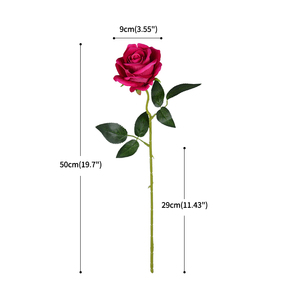 Rosa Artificial de Terciopelo Realista en Oferta, Rosa Blanca de Tallo Único, Decoración para Bodas, Navidad, Día de San Valentín - Product Image 2
