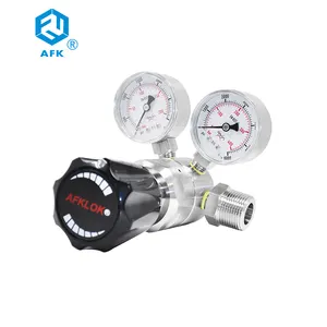 AFK Regulator tekanan tinggi baja tahan karat, Regulator tekanan tinggi 6000 psi Nitrogen katup Regulator tekanan metana