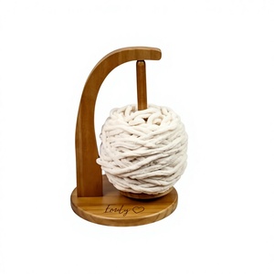 Eco-Friendly Portable Fashion Wooden Yarn Holder Stand Double Spindle Thread Spinner Knitting Crochet Winder Sewing Accessory - Product Image 5
