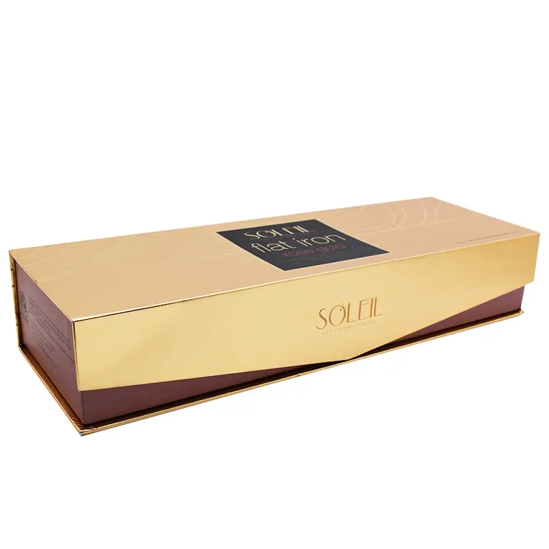 Kotak Kemasan Kertas Flip OEM Kerang Berbentuk Buku untuk Kuas Pelurus Rambut Parfum