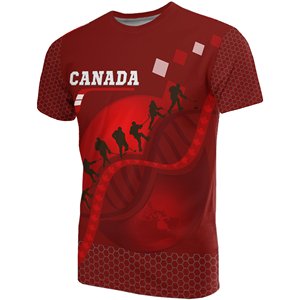 T-shirt imprimé à la demande pour hommes, <span class=keywords><strong>chemise</strong></span> décontractée, feuille d'érable rouge, emblème National canadien, vente en gros, grande taille, 2023 - Product Image 1