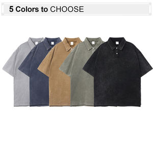 Personalizada 275gsm Heavyweight Vintage Camisetas Hombres en blanco de manga corta para hombre Camiseta - Product Image 2