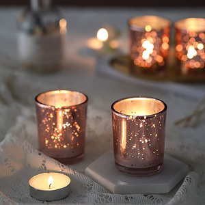 Bougeoir <span class=keywords><strong>en</strong></span> <span class=keywords><strong>verre</strong></span> mercure, rose doré, parfait pour les centres de table de mariage, de fête, décoration de la maison, écologique - Product Image 3