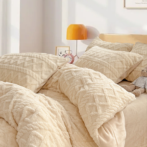 Ensemble de draps de lit à double face pour garder au chaud les nuits d'hiver Ensembles de literie pour la maison Ensemble de literie à housse de couette - Product Image 2