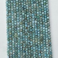 Perles en pierre naturelle à facettes Larimar 2mm 3mm 4mm pour la fabrication de bijoux