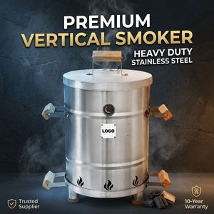 Griglia Affumicatrice Verticale in Acciaio Inox, Barbecue a Carbone con Termometro <span class=keywords><strong>per</strong></span> Cucina all'Aperto e Campeggio - Product Image 2