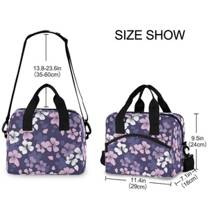 Hawaiian Custom Flower Print Leakproof Cooler Tote Bag Freezable Picnic <b>Box</b> Insulated Thermal Cooler <b>Lunch</b> Bags for Adults - Product Image 3