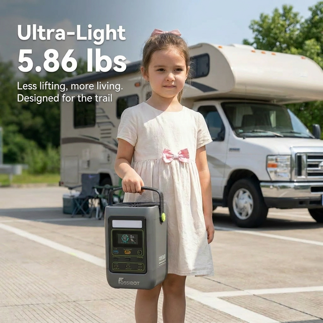 FOSSiBOT FDC300 Mini Portable Power Station 288Wh 140W LiFePO4 2.6kg Lightweight Pure Sine Wave AC+Solar Fast Charge Camping