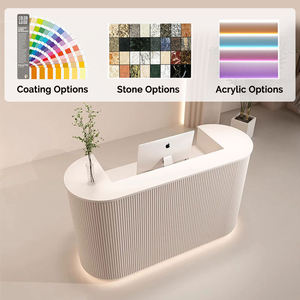LUX Simple Design Small Clinic Cash Register Beauty Small White <b>Salon</b> <b>Reception</b> <b>Desk</b> Front <b>Desk</b> - Product Image 4